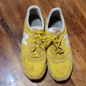 New Balance Yellow and White Sneakers